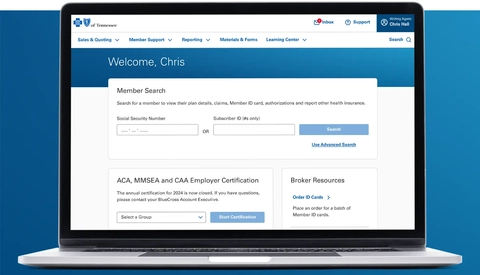 BCBST Broker Portal Dashboard
