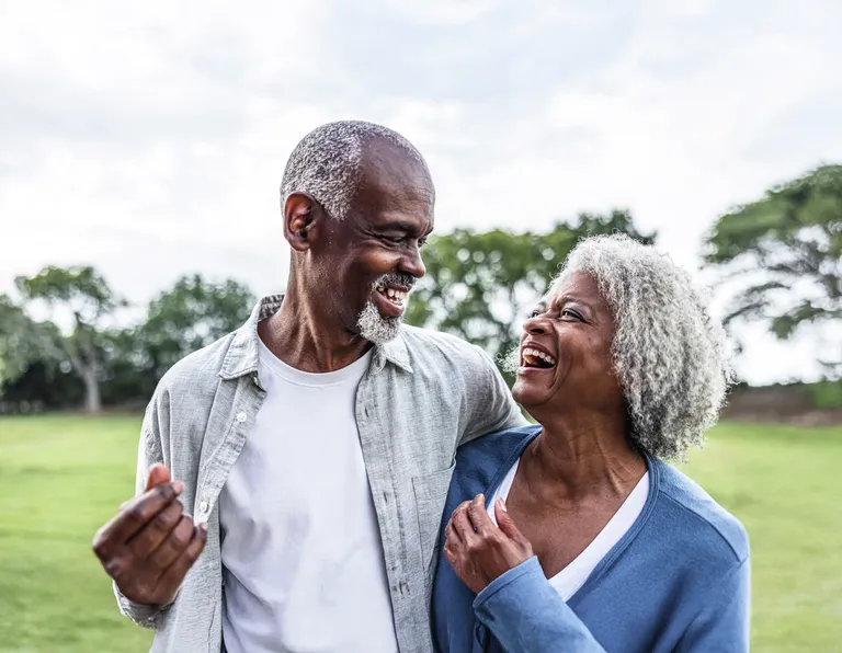 Senior couple enjoying nature