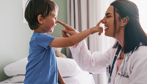 Little boy visiting the doctor